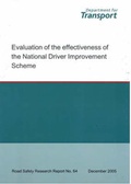 Cover: Evaluation of the Effectiveness of the National Driver Improvement Scheme - Department For Transport