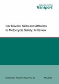 Cover: Car Drivers' Skills and Attitudes to Motorcycle Safety - Department For Transport