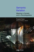 Cover: Semantic Variation: Meaning in Society and in Sociolinguistics - Equinox Publishing Ltd