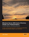 Cover: Windows Server 2003 Active Directory Design and Implementation: Creating, Migrating, and Merging Networks - Packt Publishing