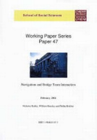 Enlarge image Cover: Navigation and Bridge Team Interaction - Cardiff University School of Social Sciences
