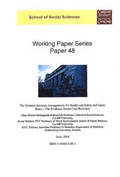 Cover: The Relation Between Arrangements for Health and Safety and Injury Rates - the Evidence-based Case Revisited - Cardiff University School of Social Sciences