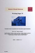 Cover: The Ethical Context of Population - Level Interventions Against Depression - Cardiff University School of Social Sciences
