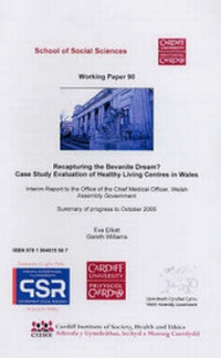 Enlarge image Cover: Recapturing the Bevanite Dream? - Cardiff University School of Social Sciences