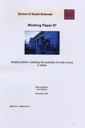 Cover: Sleeping Giants: Unlocking the Potential of Credit Unions in Wales - Cardiff University School of Social Sciences