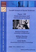 Cover: Omni-Relevance and Interactional Context - Cardiff University School of Social Sciences