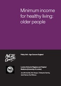 Cover: Minimum Income for Healthy Living - Age Concern Books