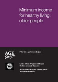 Enlarge image Cover: Minimum Income for Healthy Living - Age Concern Books