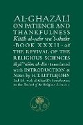 Cover: Al-Ghazali on Patience and Thankfulness - The Islamic Texts Society