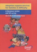 Cover: Adoption Support Services for Families in Difficulty - British Association for Adoption and Fostering (BAAF)