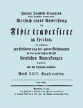 Cover: Versuch Einer Anweisung Die Flote Traversiere Zu Spielen. [Facsimile of 1789 Edition.] - Travis and Emery Music Bookshop