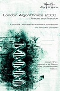 Cover: London Algorithmics, 2008: Theory and Practice 2008 - College Publications