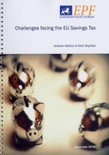 Cover: Challenges Facing the EU Savings Tax - European Policy Forum