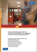 Cover: A Review of the Literature on the Role of the Board Chair - CfBT Education Trust