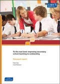 Cover: To the Next Level: Improving Secondary School Teaching to Outstanding - CfBT Education Trust