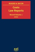 Cover: Costs Law Reports 2002: Vol 1 - EMIS Professional
