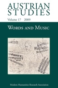 Cover: Words and Music - Modern Humanities Research Association