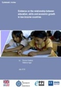 Cover: Evidence on the Relationship Between Education, Skills and Economic Growth in Low-income Countries - Social Science Research Unit