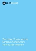 Cover: The Lisbon Treaty and the European Constitution: A Side-by-side Comparison - Open Europe