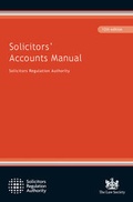 Cover: Solicitors' Accounts Manual - The Law Society