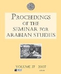 Cover: Proceedings of the Seminar for Arabian Studies Volume 38 2008 - Archaeopress