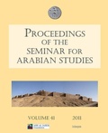 Cover: Proceedings of the Seminar for Arabian Studies Volume 41 2011 - Archaeopress