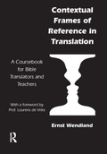 Cover: Contextual Frames of Reference in Translation - St Jerome Publishing