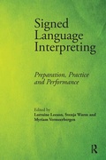 Cover: Signed Language Interpreting - St Jerome Publishing