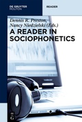Cover: A Reader in Sociophonetics - De Gruyter Mouton
