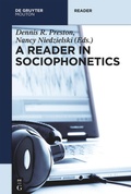 Cover: A Reader in Sociophonetics - De Gruyter Mouton