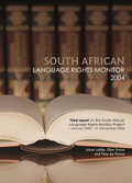 Cover: South African Language Rights Monitor 2004 - Uj Press