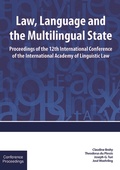Cover: Law, Language and the Multilingual State - Uj Press