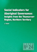 Cover: Social Indicators for Aboriginal Governance - ANU Press