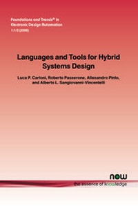 Enlarge image Cover: Languages and Tools for Hybrid Systems Design - now publishers Inc