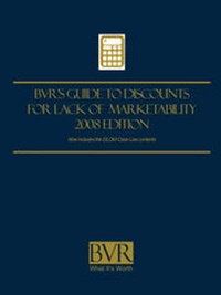 Abbildung von: BVR's Guide to Discounts for Lack of Marketability - Business Valuation Resources