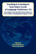 Cover: Teaching and Learning to Near-Native Levels of Language Proficiency III - Msi Press
