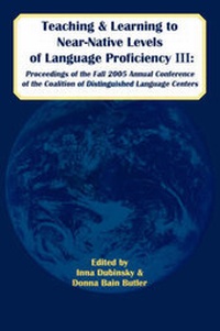 Enlarge image Cover: Teaching and Learning to Near-Native Levels of Language Proficiency III - Msi Press