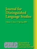 Cover: Journal for Distinguished Language Studies Volume 1 Issue 1 - Msi Press