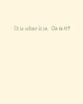 Cover: It Is What It Is. Or Is It? - Contemporary Arts Museum