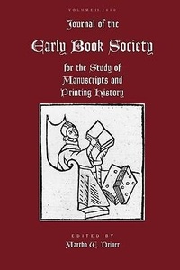 Enlarge image Cover: Journal of the Early Book Society Vol 13 - Pace University Press