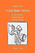 Cover: Journal of the Early Book Society Vol 14 - Pace University Press