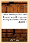 Cover: Tables de Comparaison Entre Les Anciens Poids Et Mesures Du Departement de l'Heraut (Ed.1804) - Hachette Livre - BNF