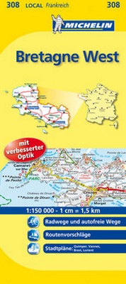 Abbildung von: Michelin Bretagne West - Michelin Editions des Voyages