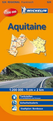 Abbildung von: Michelin Aquitaine - Michelin Editions des Voyages