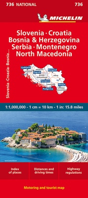Abbildung von: Michelin Slowenien Montenegro Bosnien Kroatien Serbien - Michelin Editions des Voyages