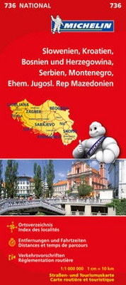 Abbildung von: Michelin Slowenien Montenegro Bosnien Kroatien Serbien - Michelin Editions des Voyages