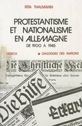Cover: Protestantisme Et Nationalisme En Allemagne, de 1900 a 1945 - Klincksieck