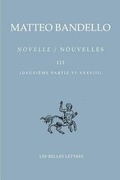 Cover: Novelle / Nouvelles III - 2e Partie VI-XXXVIII - Les Belles Lettres