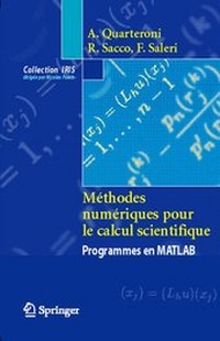 Abbildung von: Méthodes numériques pour le calcul scientifique - Springer