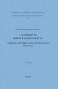 Cover: A Supplement to Morton W. Bloomfield Et Al., 'Incipits of Latin Works on the Virtues and Vices, 1100-1500 A.D.' - Brepols N.V.